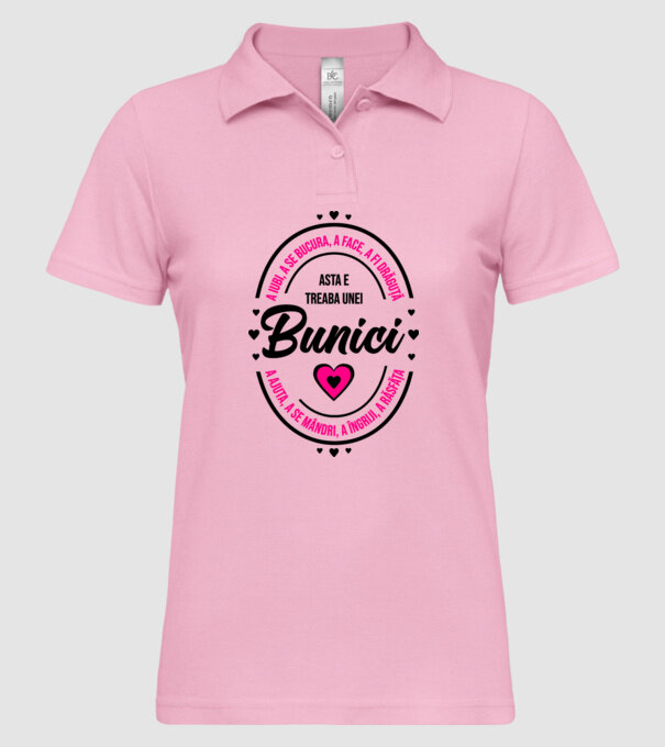 treburile unei bunici model roz deschis pe tricou
