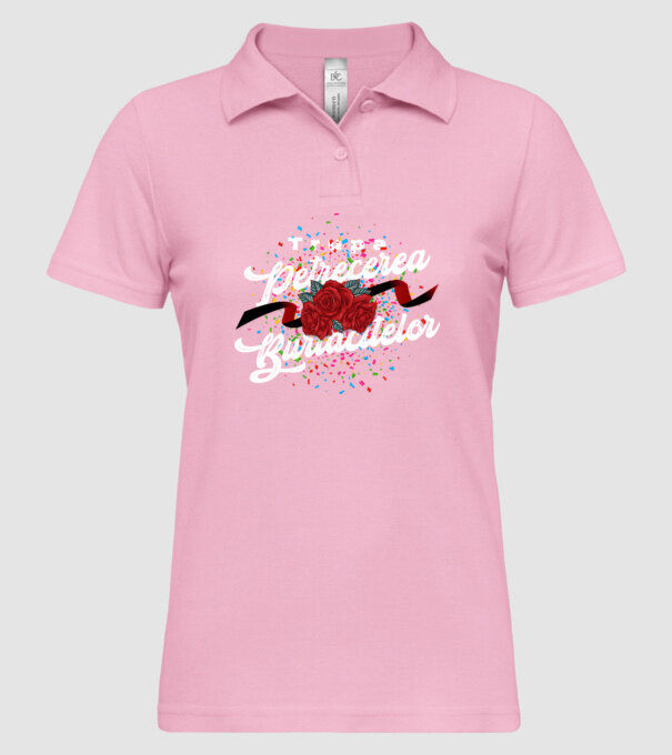 Trupa Petrecerea burlăcitelor model roz deschis pe tricou