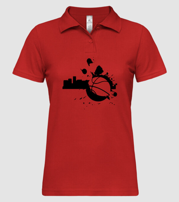 basket-1sz model roșu pe tricou