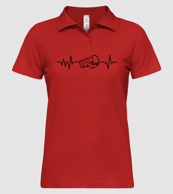 Box EKG model roșu pe tricou