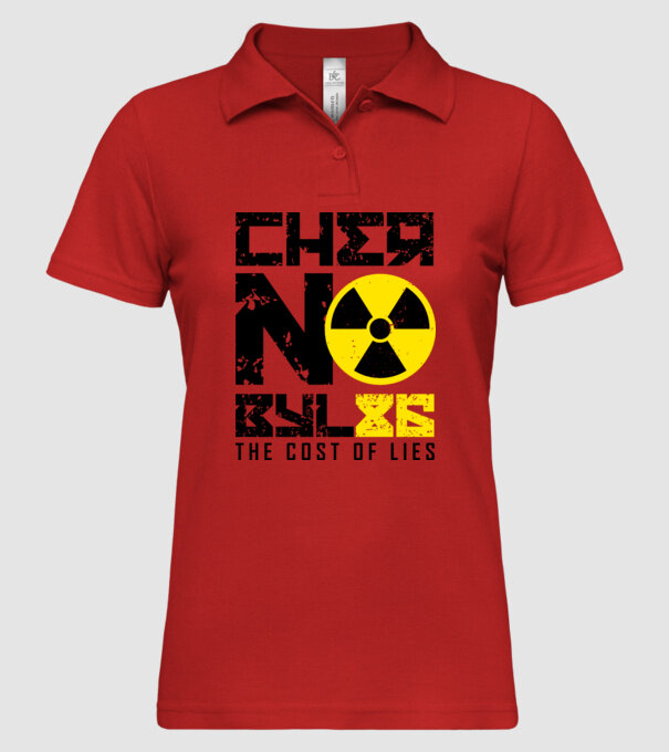 'Chernobyl ''86' model roșu pe tricou