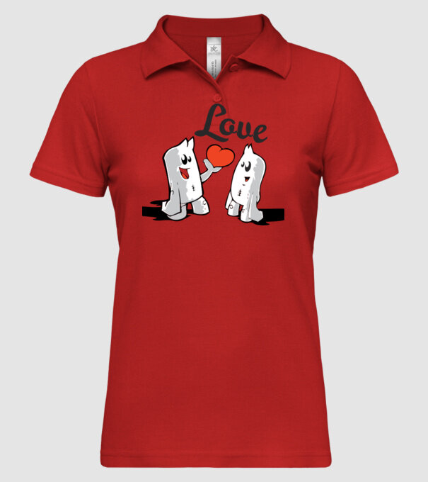 dragoste interesantă model roșu pe tricou