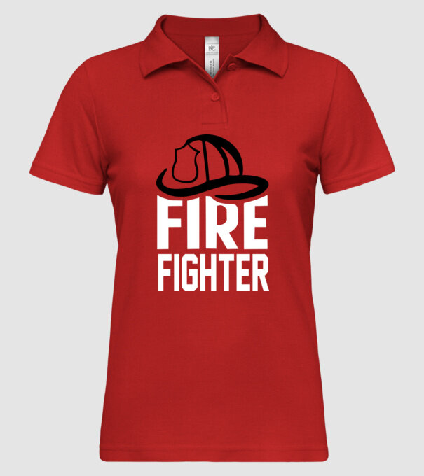 Fire fighter model roșu pe tricou