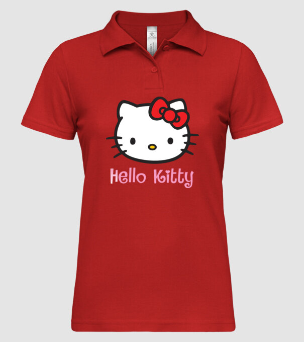 Hello Kitty model roșu pe tricou