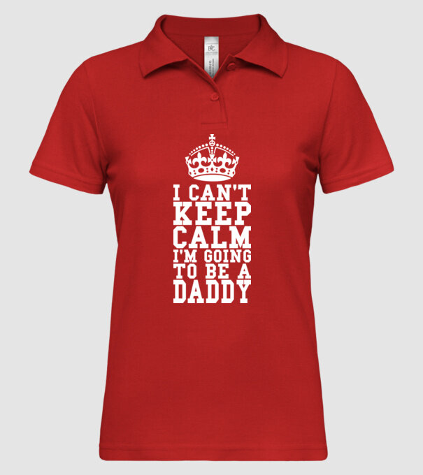 'I can''t keep calm, i''m going to be a daddy' model roșu pe tricou