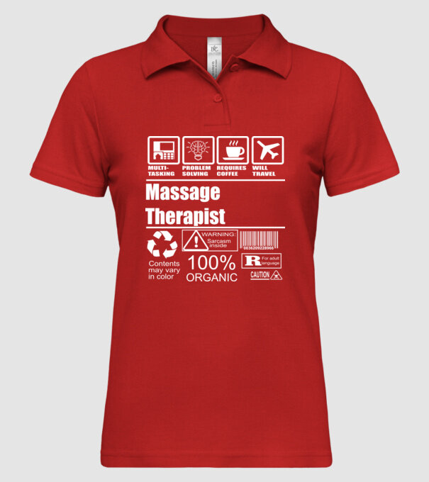 Massage teraphist model roșu pe tricou