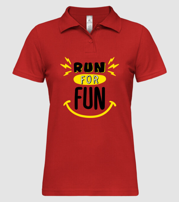 Run for fun model roșu pe tricou