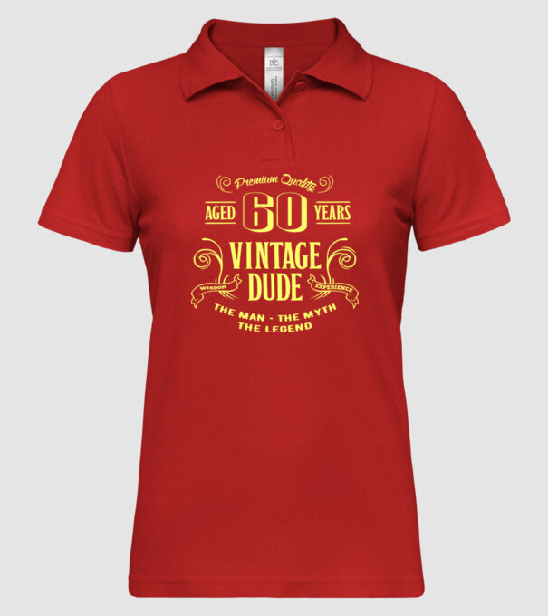 Vintage Dude - 60 model roșu pe tricou