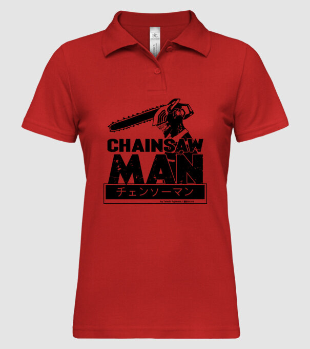 CSM - Chainsaw Man model roșu pe tricou