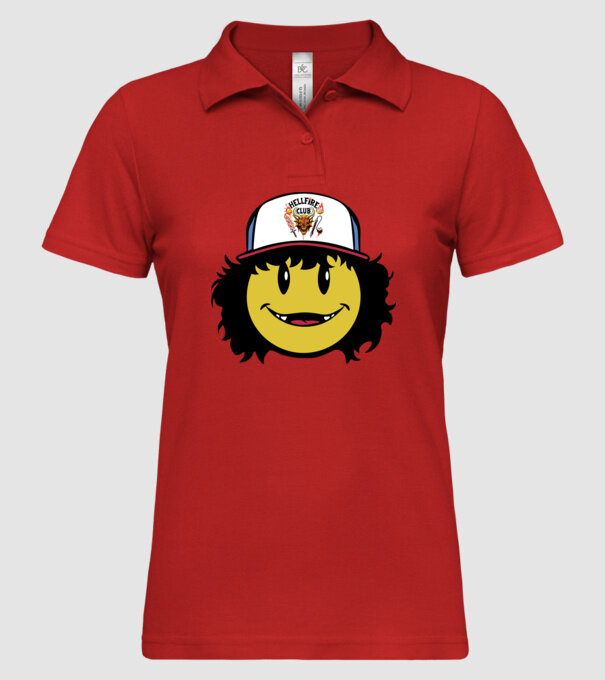 dustinhappyface model roșu pe tricou