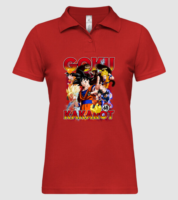 goku dragonball model roșu pe tricou