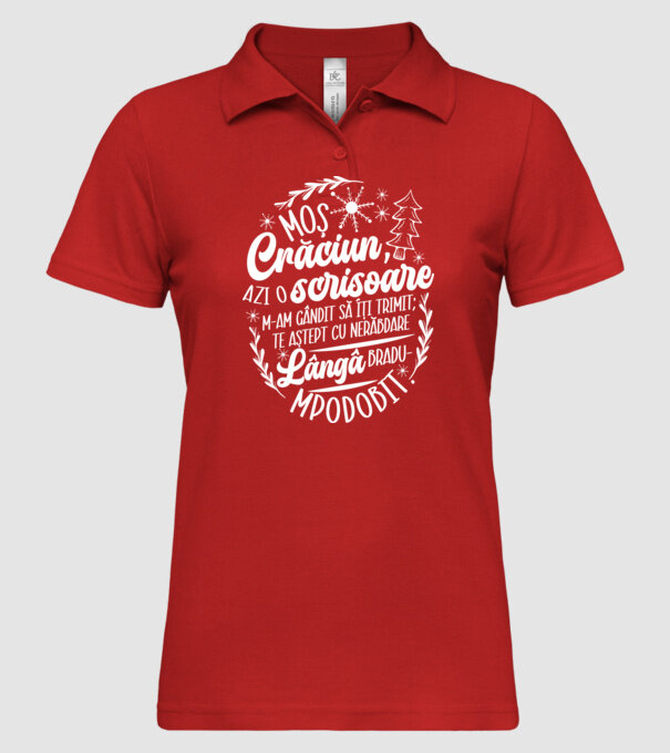 Moş Crăciun model roșu pe tricou