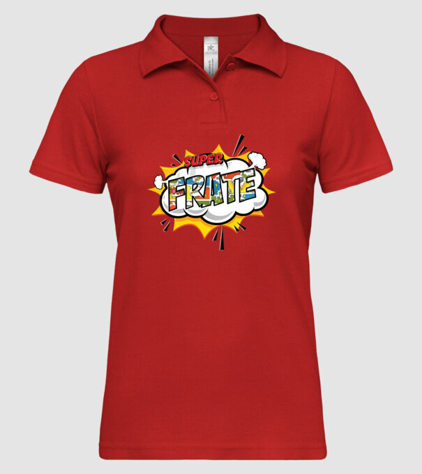 Super Frate model roșu pe tricou