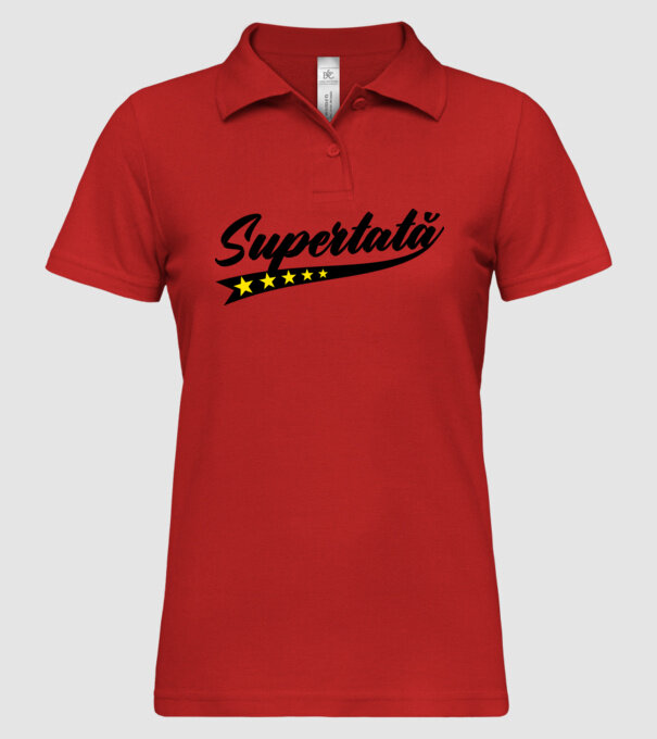 Supertată model roșu pe tricou