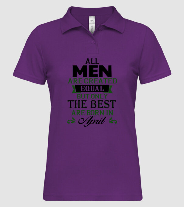 All men created equal but only the beat are born in april model mentă pe tricou