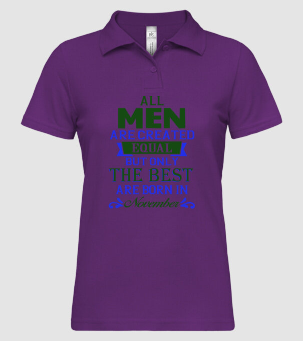 All men created equal but only the beat are born in november model mentă pe tricou