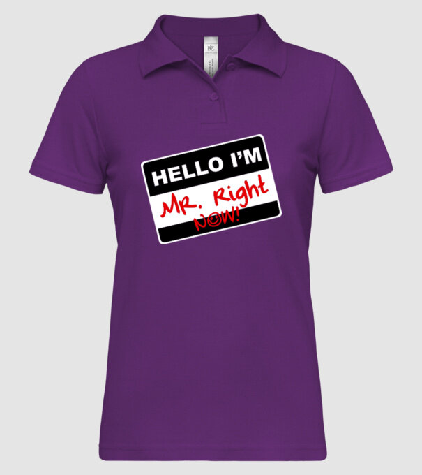 Mr Rigth Now.eps model mentă pe tricou