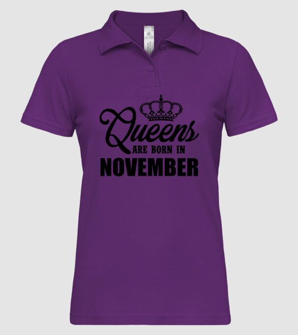 Queens are born in - November model mentă pe tricou