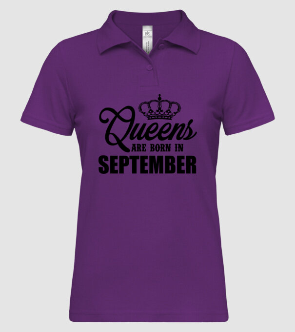Queens are born in September model mentă pe tricou