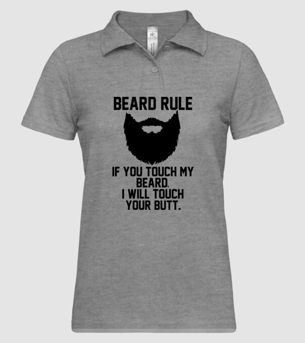 Beard Rules model gri pe tricou