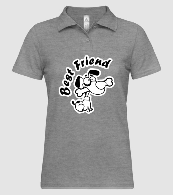 Best Friends model gri pe tricou