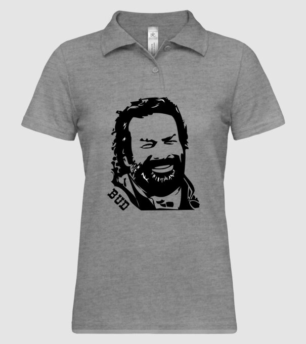 Față Bud Spencer model gri pe tricou