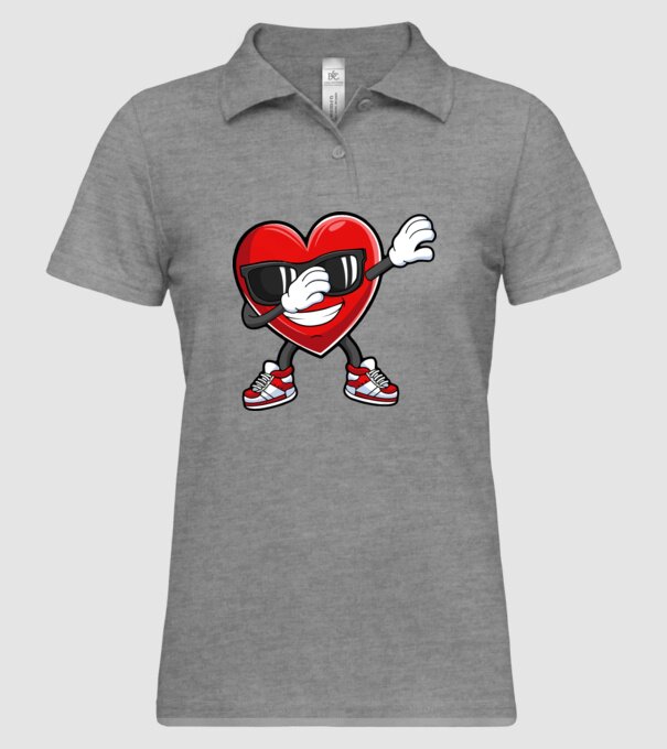 Dab inima model gri pe tricou