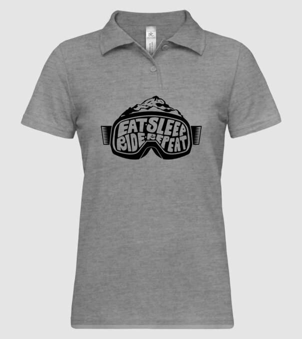 Eat sleep ride repeat model gri pe tricou