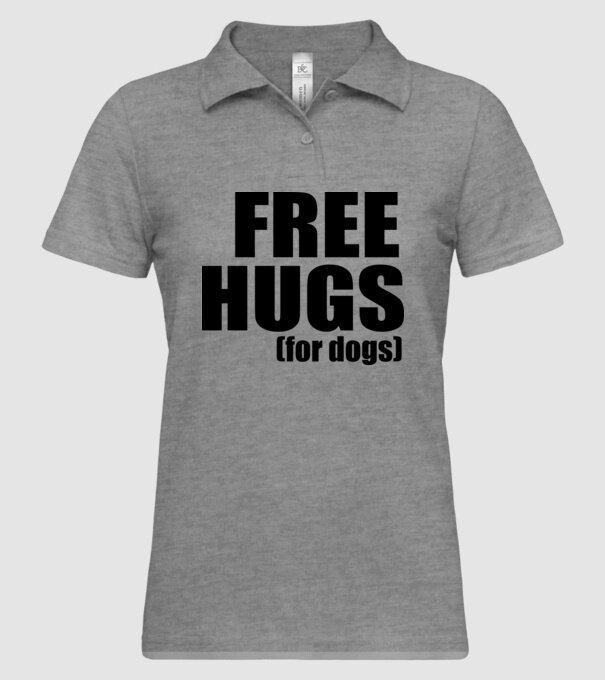 Free hugs for dogs model gri pe tricou
