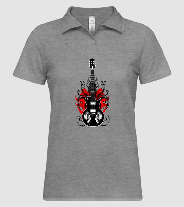 Chitară model gri pe tricou