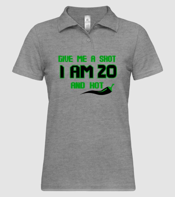 Give me a shot - 20 model gri pe tricou