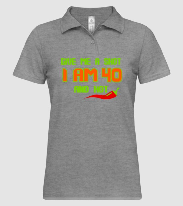 Give me a shot - 40 model gri pe tricou