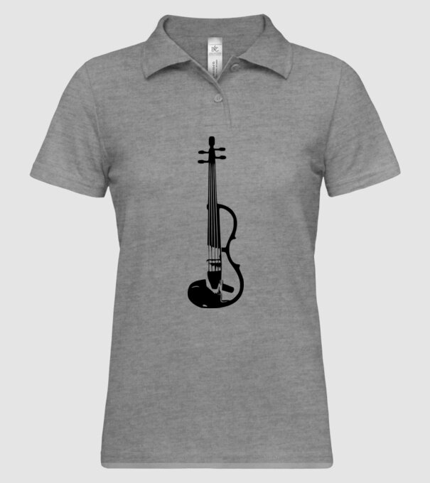 Vioară model gri pe tricou