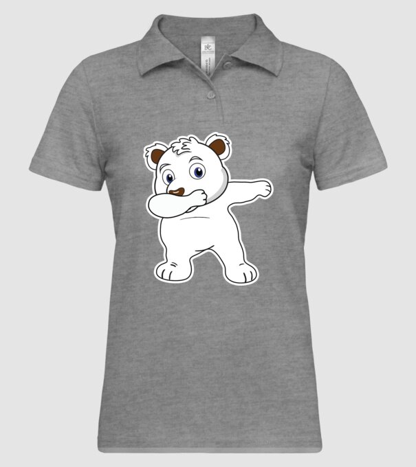 Urs polar DAB model gri pe tricou