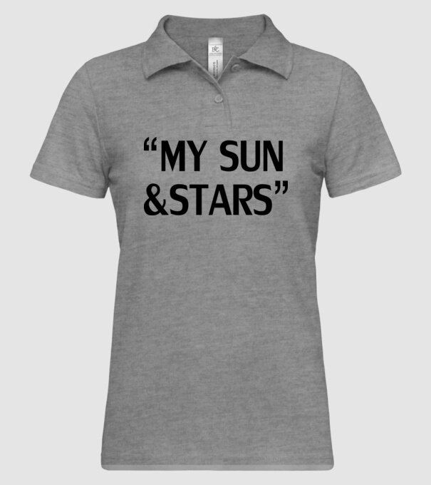 My sun and stars model gri pe tricou