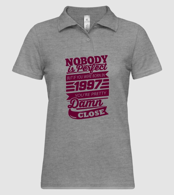 Nobody is perfecct - Born in 1997 model gri pe tricou