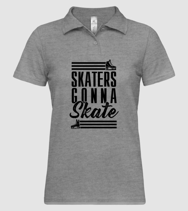 Skaters gonna skate model gri pe tricou