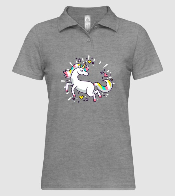 Unicorn Spark model gri pe tricou
