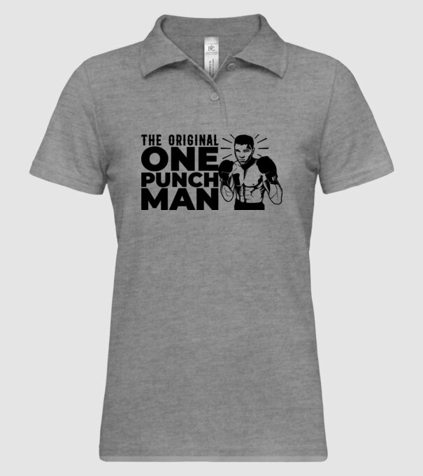 Ali the original one punch man model gri pe tricou
