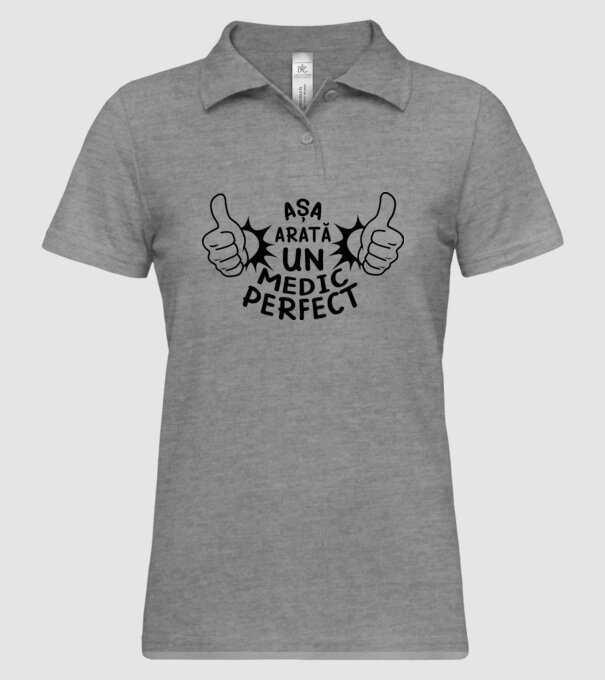 Așa arată un MEDIC perfect model gri pe tricou