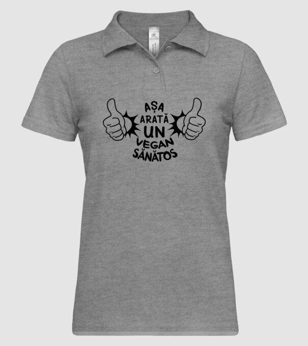 Așa arată un VEGAN sănătos model gri pe tricou