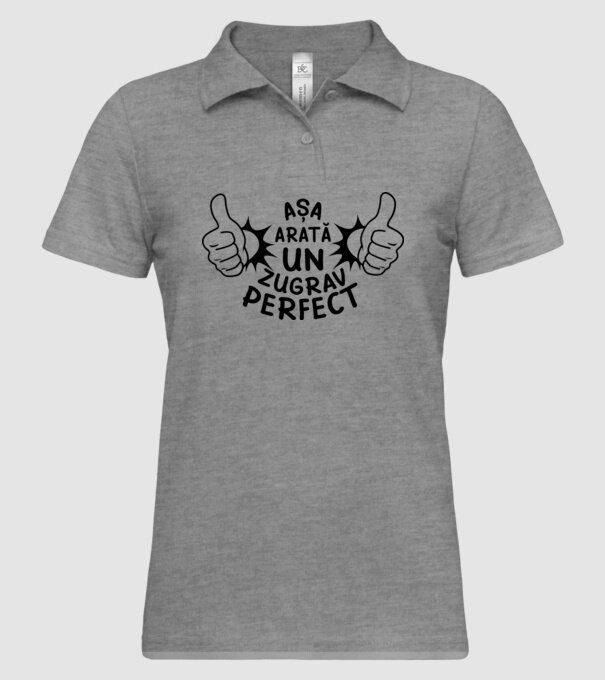 Așa arată un ZUGRAV perfect model gri pe tricou