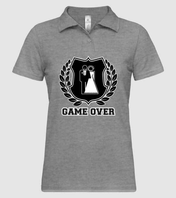 Bachelor GAME OVER model gri pe tricou