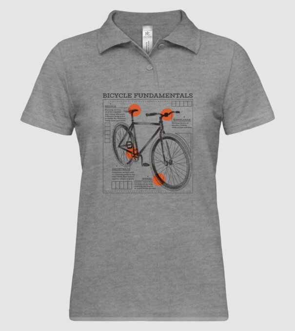 Bicycle fundamentals model gri pe tricou