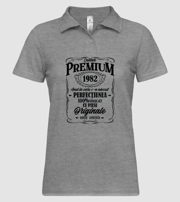 calitate premium -1982 - anul în care s-a născut - perfecțiunea - 100% unicat, cu piese originale, ediție limitată model gri pe tricou
