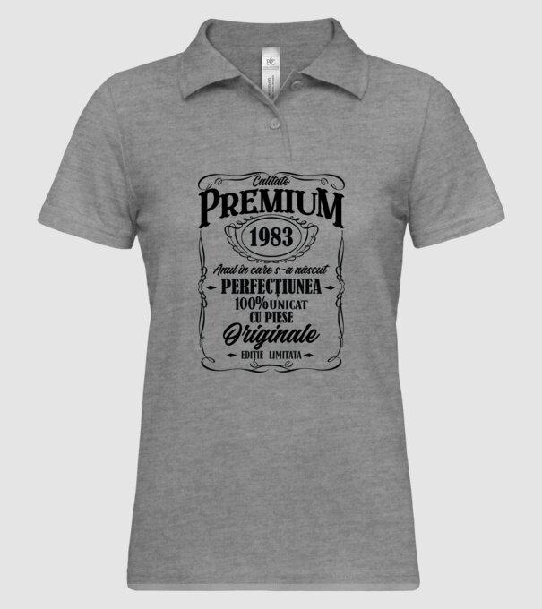 calitate premium -1983 - anul în care s-a născut - perfecțiunea - 100% unicat, cu piese originale, ediție limitată model gri pe tricou