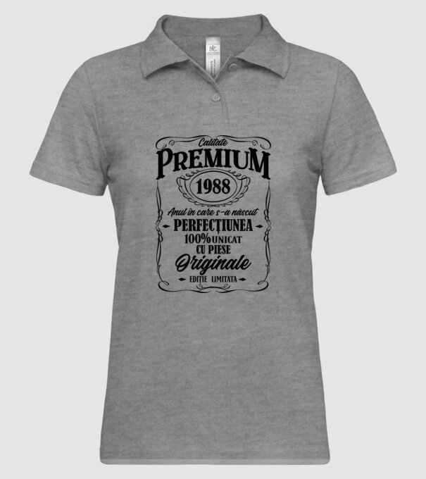 calitate premium -1988 - anul în care s-a născut - perfecțiunea - 100% unicat, cu piese originale, ediție limitată model gri pe tricou