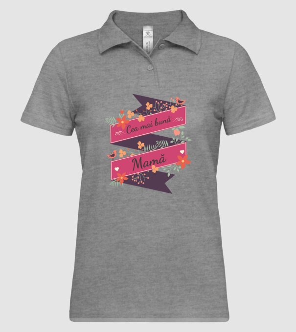 cea mai bună mamă model gri pe tricou