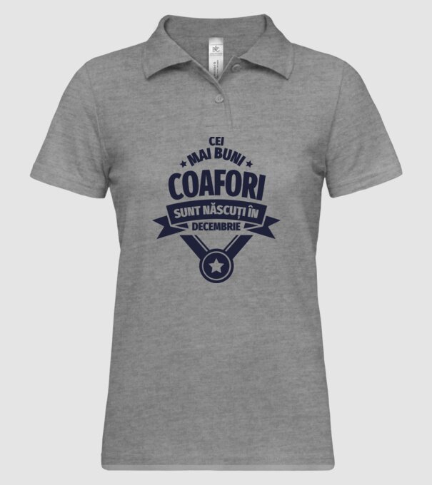 Cei mai buni coafori sunt născuți în Decembrie model gri pe tricou