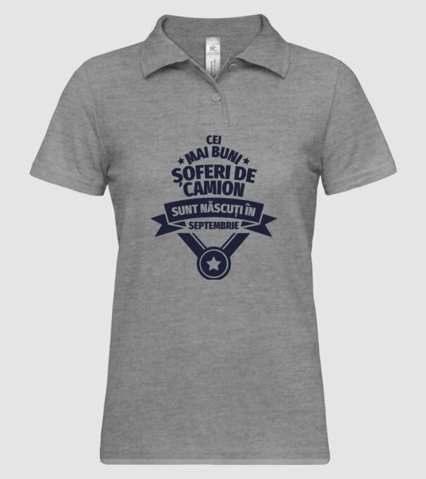 Cei mai buni șoferi de camion sunt născuți în Septembrie model gri pe tricou